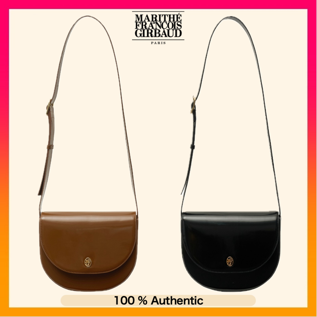 ★Marithe + Francois Girbaud★ HALF MOON BAG black MFG45SBG1 韓國Marithe Francois Girbaud CLASSIC LOGO HALF MOON SHOULDER