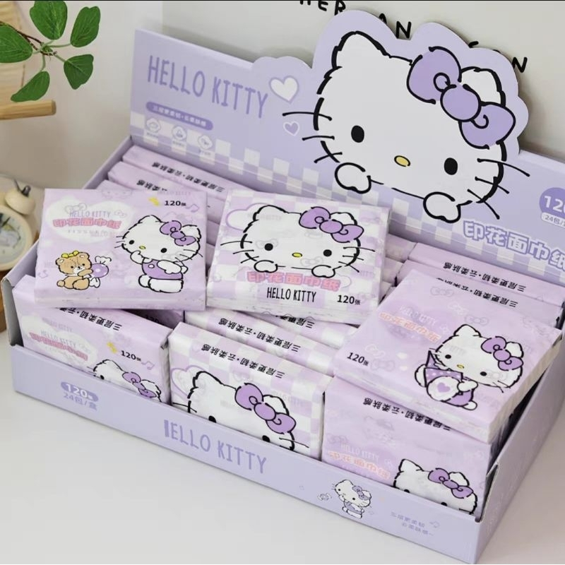[BUNDLE OF 4PACKS] HELLO KITTY 3PLY FACIAL TISSUE (120'S/PACK) | Shopee ...