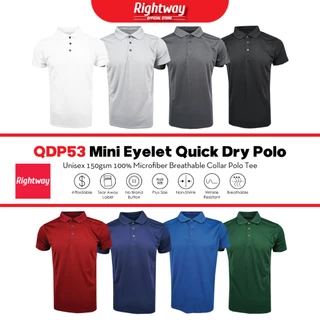 RIGHTWAY Quick Dry Collar Polo T-Shirt Unisex Microfiber Plain Jersey Sport Polo Baju Jersi Berkolar QDP53 Group A