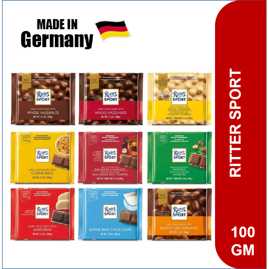 Ritter Sport Chocolate - Assorted 100g | Shopee Singapore