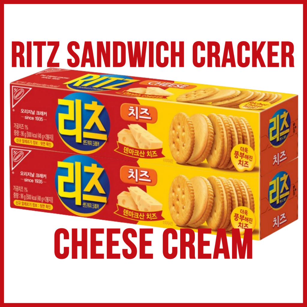 RITZ Cracker Sandwich Cheese Cream 96g Korean Snacks | Shopee Singapore