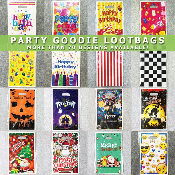 Party Favor Loot Bags Kids Birthday Goodie Pack Disposable Gift Carrier ...