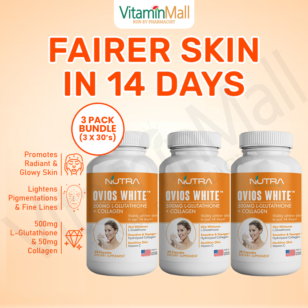 [BUNDLE OF 3 x 30's] Ovios White Glutathione Skin Whitening Supplement