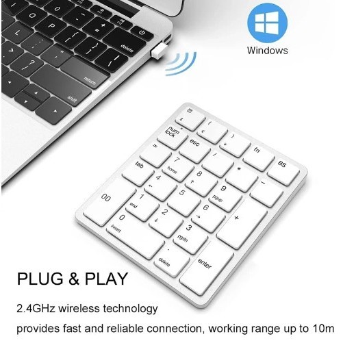 Wireless Keypad Number Numeric Keyboard for Windows Laptop PC | Shopee ...