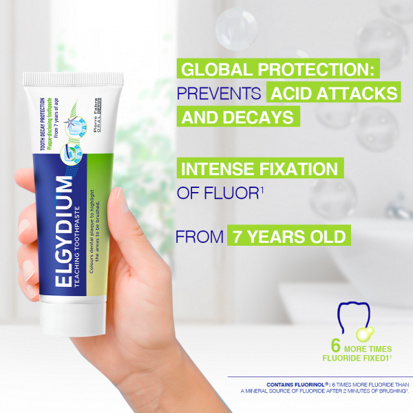 Elgydium TEACHING PLAQUE DISCLOSING Toothpaste 50ml ( Buy 1 Free travel ...