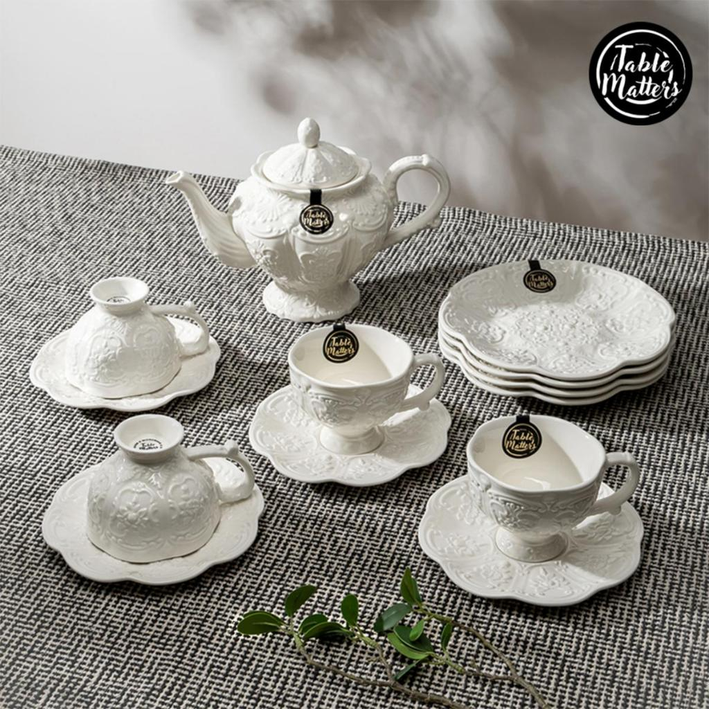 Table Matters - French Fae 12PCS Tea Set [Teapot | Tea Cup & Saucers ...