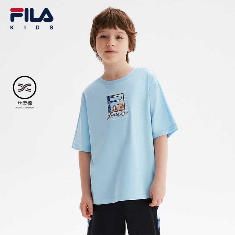 FILA KIDS WHITE LINE x RMN Boys Printed Short Sleeve T Shirts Multi Colors Designs Available Versailles Collection Shopee Singapore