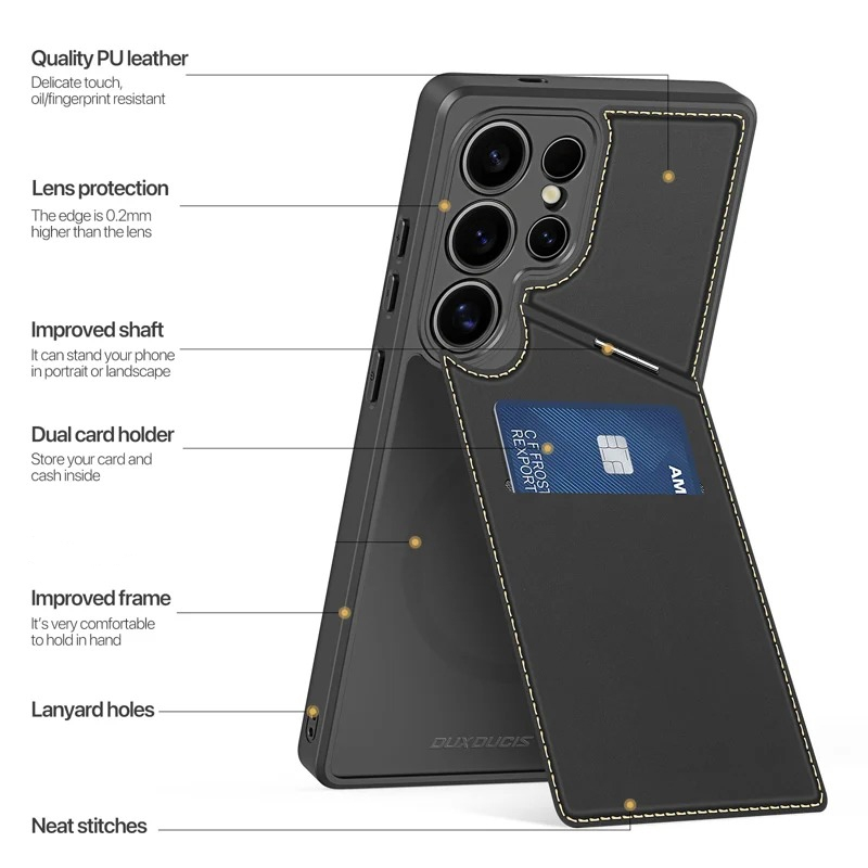 [SG] DUX DUCIS Rafi II Series Magnetic Case Card Slot Stand for Samsung ...