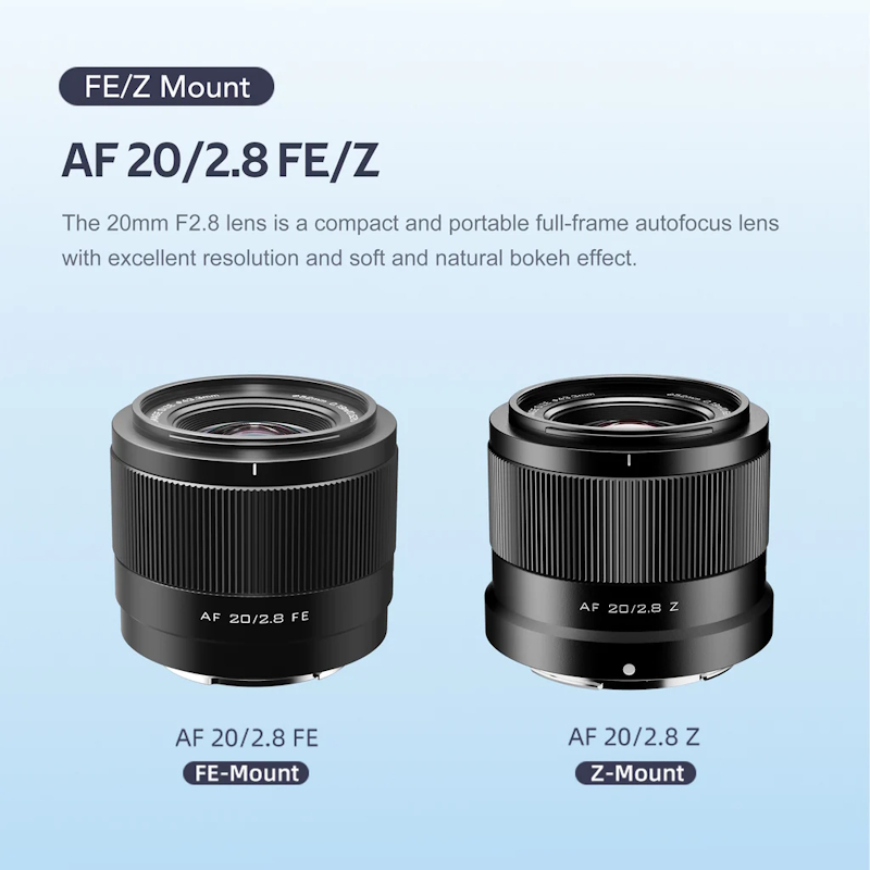 Viltrox AF 20mm F/2.8 AIR Full Frame Lens (E FE / Z Mount 20 F2.8
