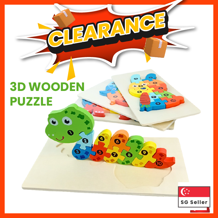 ⚡Clearance Sales⚡ 3D Wooden Puzzle for Kids/ Early Childhood Montessori