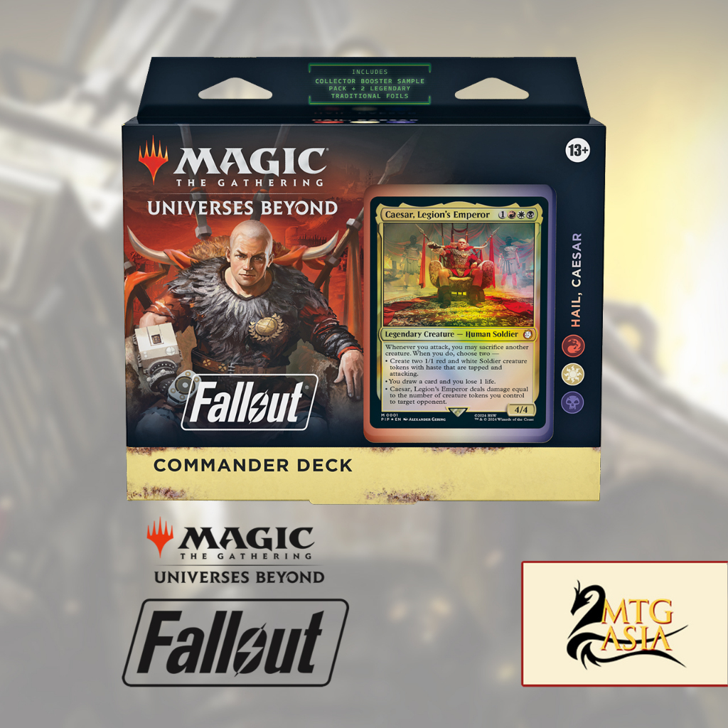 caesar mtg commander deck Fallout Caesar, Legion's Emperor 100+ Deck Box for Magic: The Gathering
