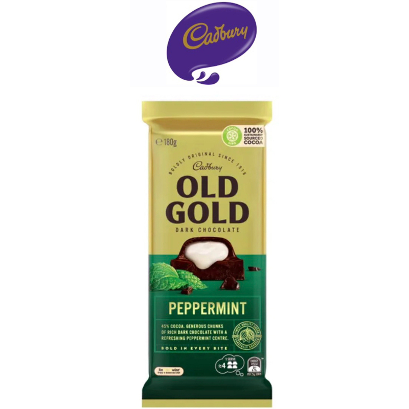 [SG STOCK] CADBURY 🇦🇺 OLD GOLD - Dark Chocolate PEPPERMINT Bar 180g ...