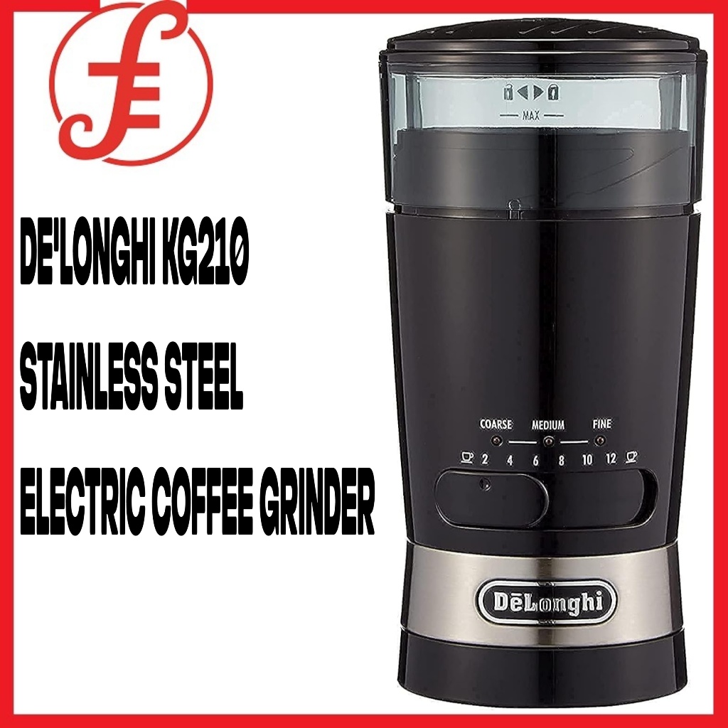 De'Longhi KG210 Stainless Steel,Electric Coffee Grinder Shopee Singapore