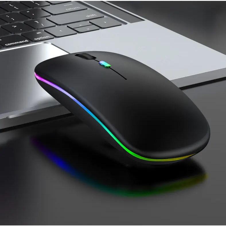 Wireless Bluetooth 2.4Ghz Rechargeable Optical Mouse LED lights for ...