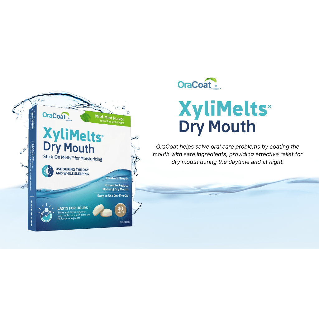OraCoat® XyliMelts Dry Mouth Oral Adhering Discs, Fast Relief from Dry