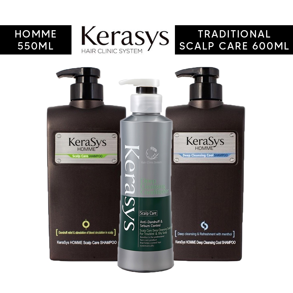 Kerasys Homme Scalp Care / Deep Cleansing Cool Shampoo 550ml | Scalp ...