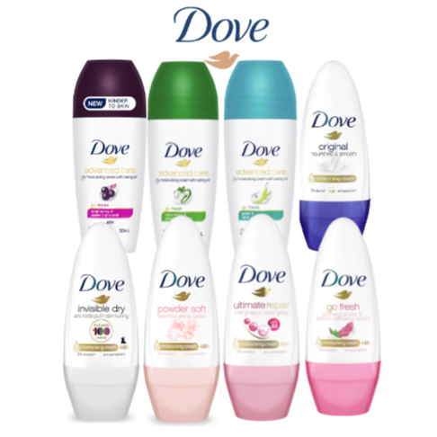 Dove Anti-Perspirant Roll On Deodorant - Original / Advanced Care / Go ...