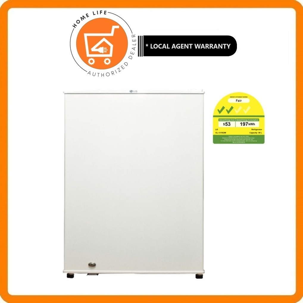 LG GL-131SQW Mini Bar Fridge 90L Build-In Freezer - 2 Ticks | Shopee ...