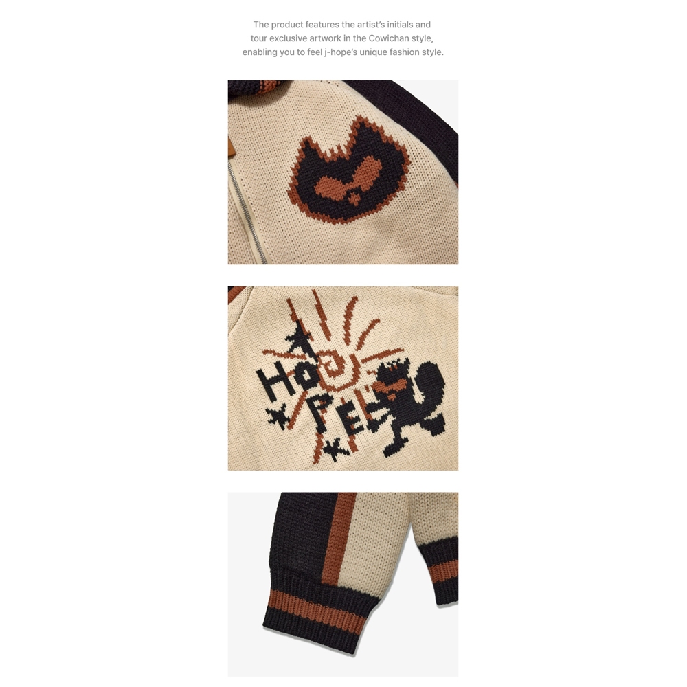 BTS - j-hope Hope On The Stage Merch [ Cowichan Cardigan BTS - j-hope Hope On The Stage Merch [ Cowichan Cardigan