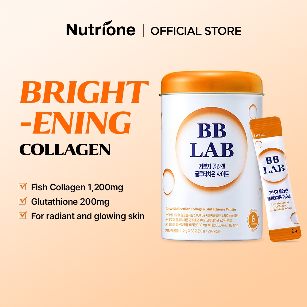 NUTRIONE BB LAB Low Molecular Collagen Glutathione White (2g X 30sticks ...