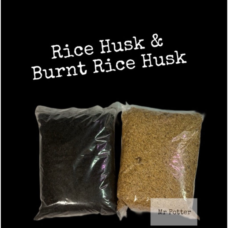 Rice Husk & Burnt Rice Husk 8L For Soil Mix Add Aeration to Soil in ...