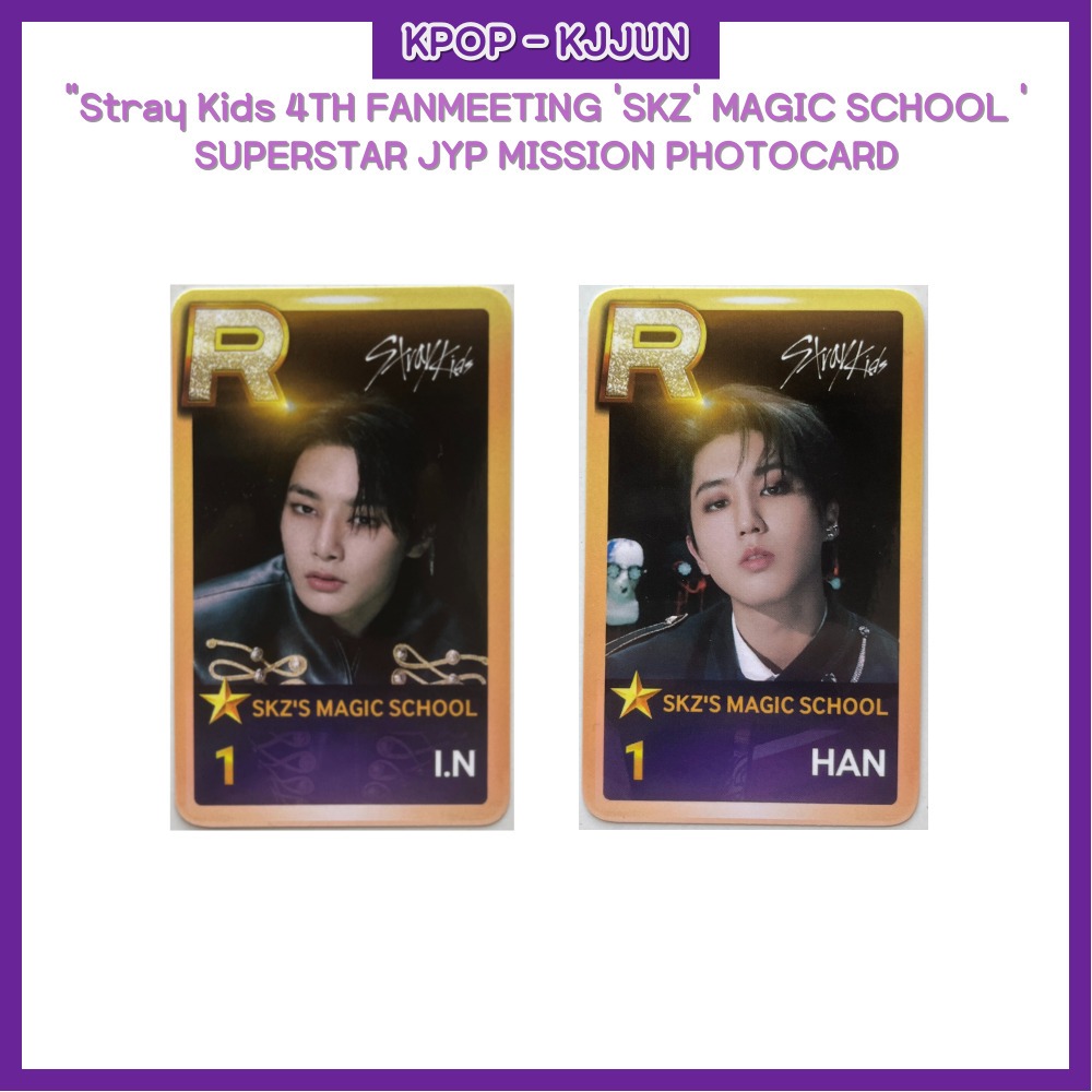 High quality STRAY KIDS SKZ OFFICIAL SUPERSTAR JYP PHOTOCARD - I.N