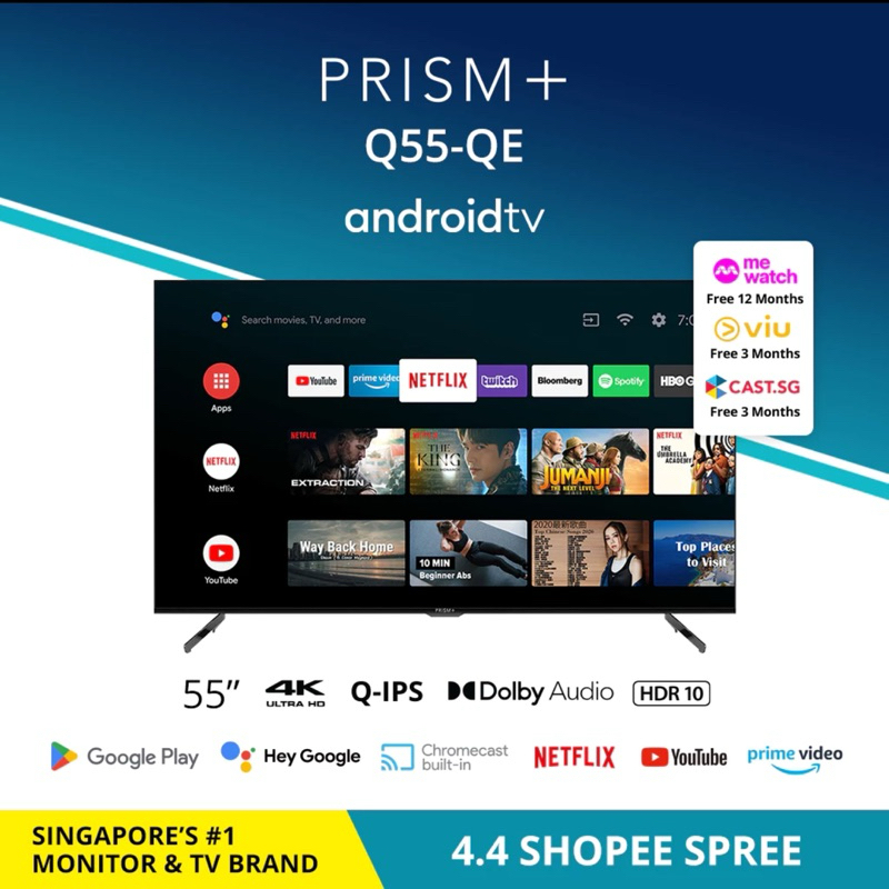 PRISM+ Q55 Quantum Edition | 4K Android TV | 55 inch | Quantum Colors ...