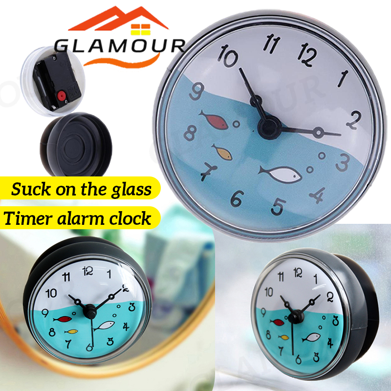 [SG] Toilet Clock Bathroom Clock Waterproof suction Cup clock kitchen