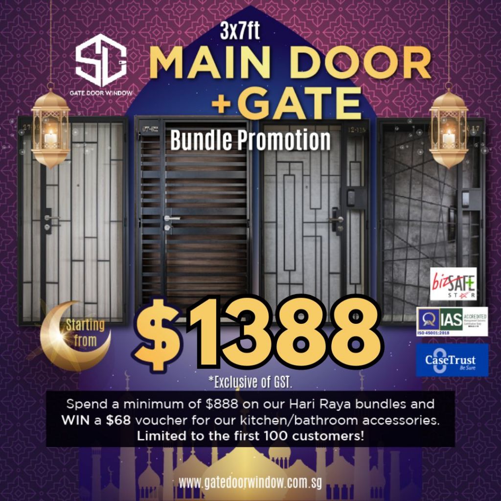 [HARI RAYA BUNDLE] MAIN GATE AND DOOR / DIGITAL LOCK / BEDROOM DOORS
