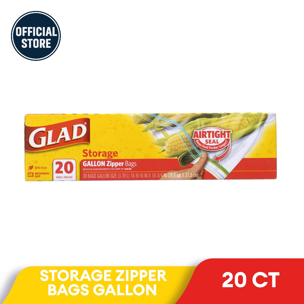 Bundle of 5 Glad Storage Gallon Zipper Bags 20s Shopee Singapore