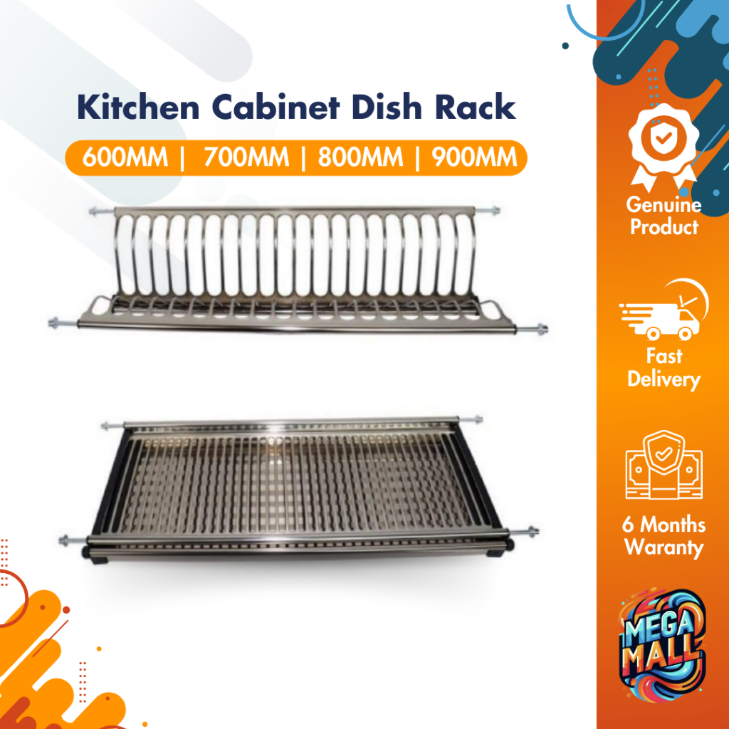 Kitchen Cabinet Dish Rack [ Luxury Stainless Steel SUS304 Double Layer ...