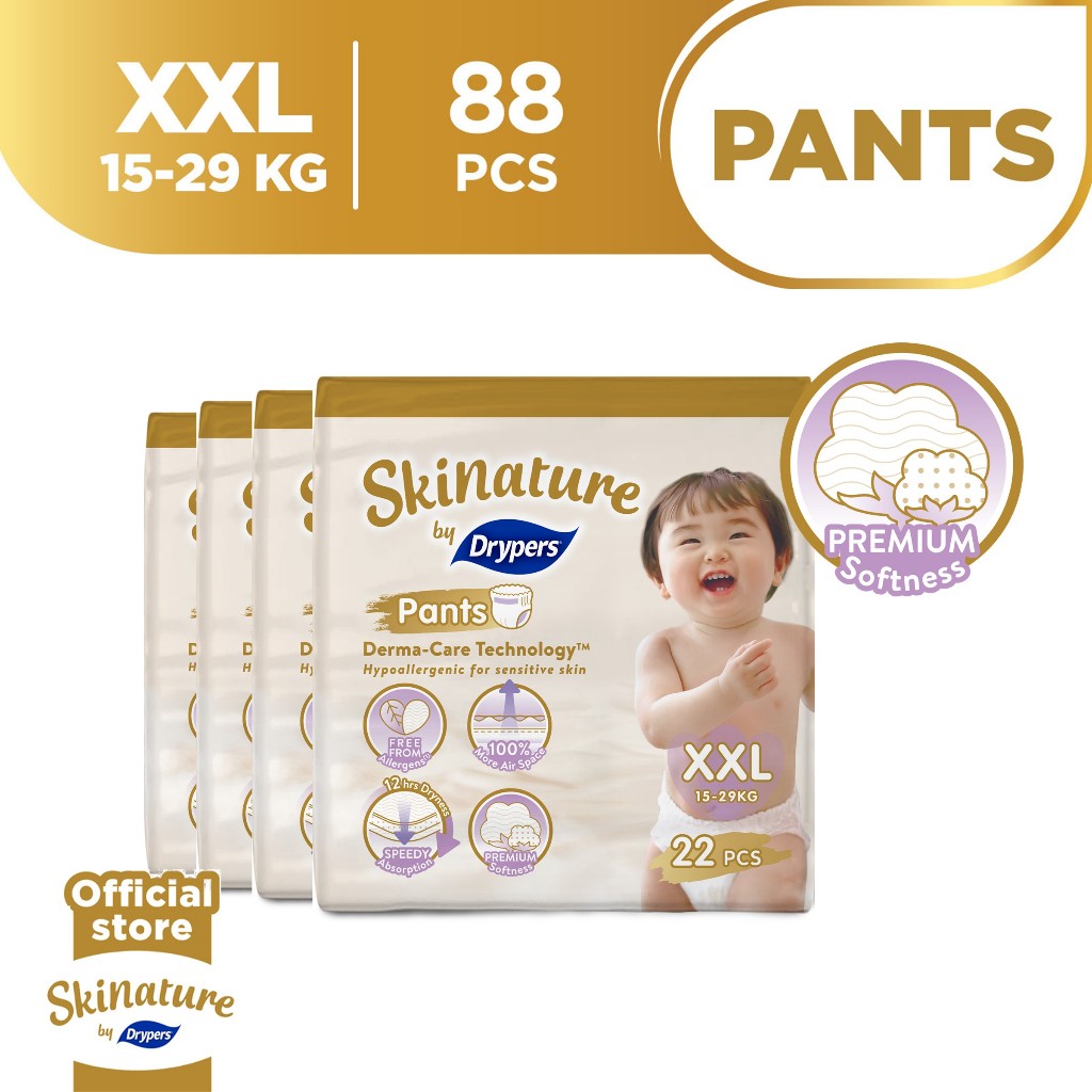 Skinature Pants By Drypers - 4 Packs 