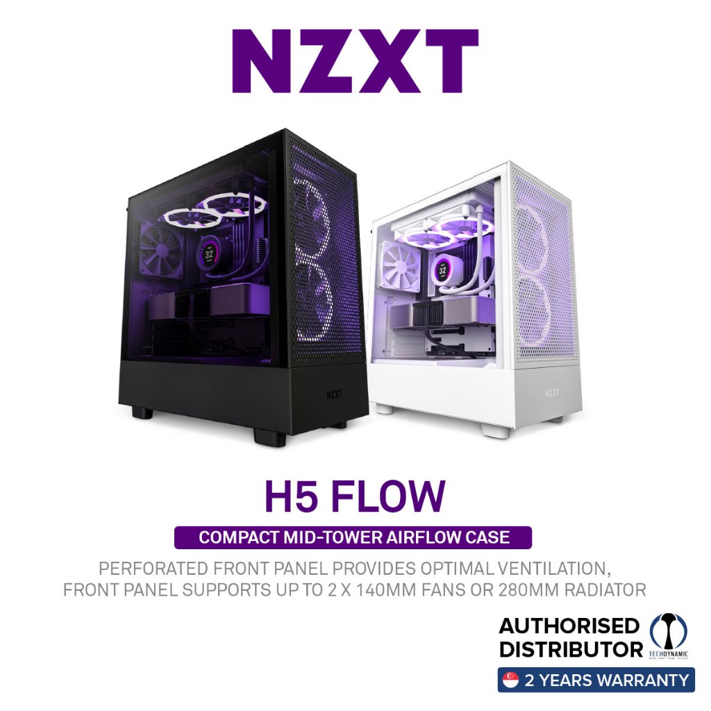 NZXT H5 Series H5 Flow (2024), Flow RGB (2024), Flow, Elite Premium