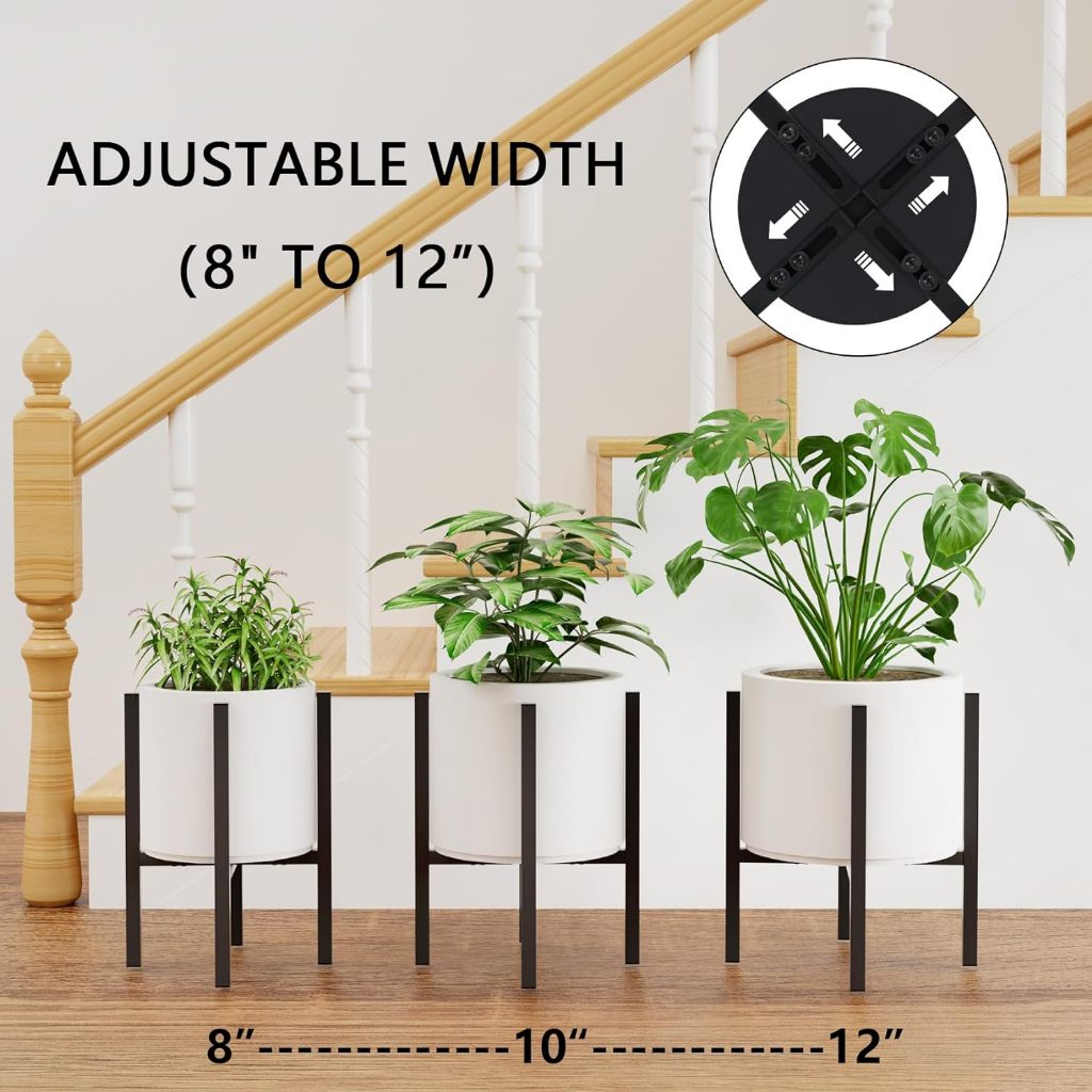 (SG STOCK) Adjustable Metal Plant Stand Indoor Outdoor - Fits 8 to 12 ...