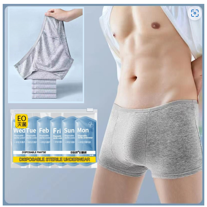 mixshop Men's Pure Cotton Disposable Briefs/ Panties [EO+