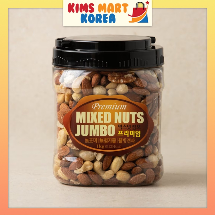 Kims Mart Premium Mixed Nuts 1kg Bulk Package Korean Natural Food