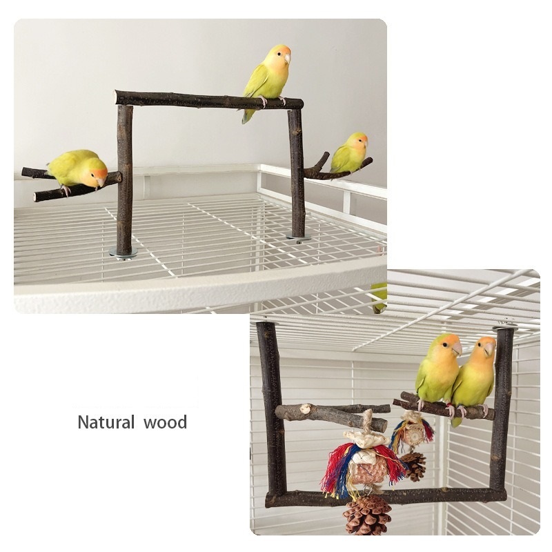 Parrot Stand | Perch Wooden | Bird Toy | Beak And Claw Grinding ...