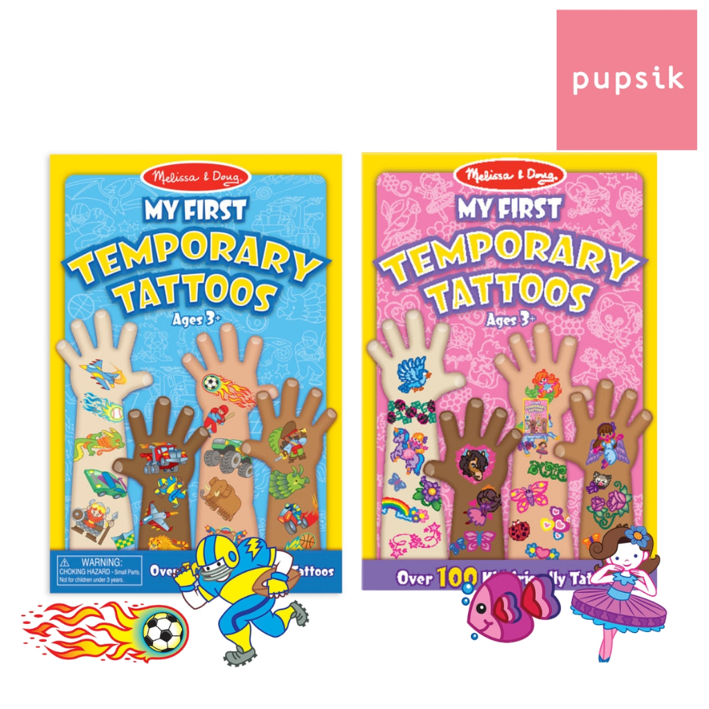 Melissa & Doug My First Temporary Tattoos (2 Colours) Shopee Singapore
