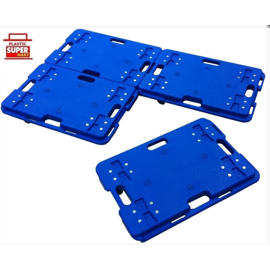Product image Flat Hand Platform Trolley Heavy Duty Wheel Stackable Extendable Joinable Cart Dolly Trollies Furniture Foldable 150KG 2