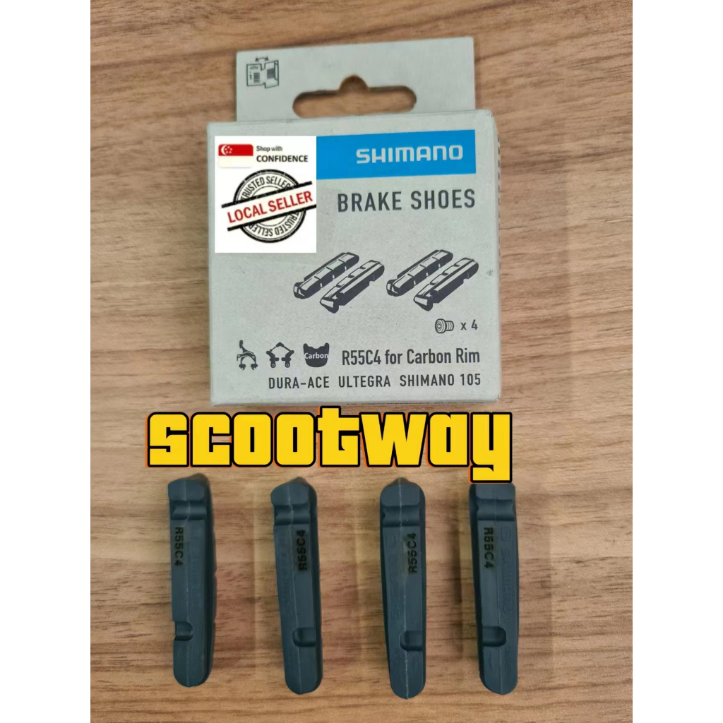 Shimano R55C4 brake pads for carbon rims (2 Pairs) | Shopee Singapore