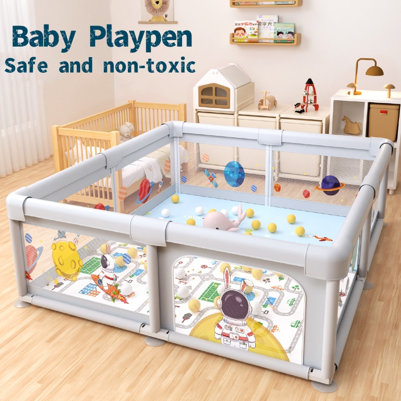 SG STOCK Baby Playpens Toddlers Indoor Folding Fence Living Room