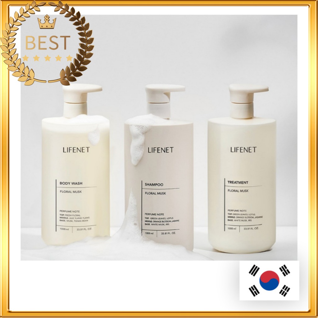 [LIFENET] 1000ml Edition Shampoo Treatment Body Wash / Floral Musk ...