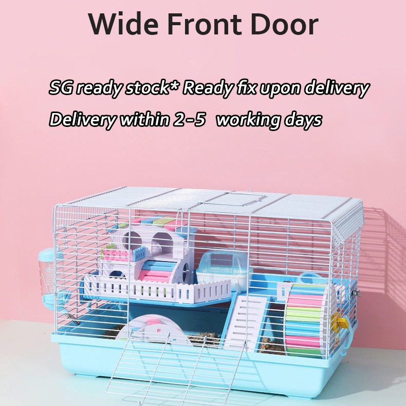 Image showcasing 【60cm Type】Large Hamster Cage/ House With Accessories High Quality ...