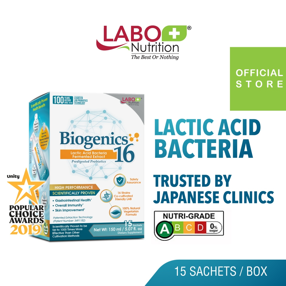 LABO Nutrition Biogenics 16 Lactic Acid Bacteria Probiotics for