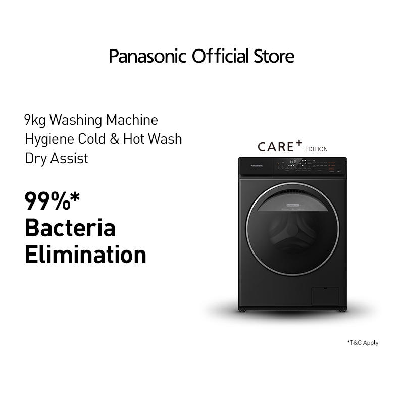 Panasonic Care+ Edition 9kg Front Load Washer NAV90FR1BSG with Blue Ag+ Shopee Singapore