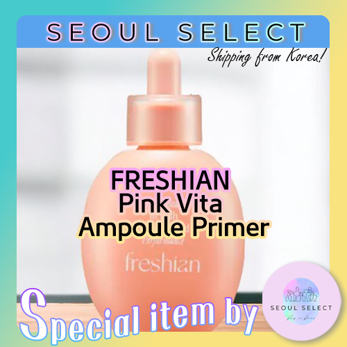 Freshian Pink Vita Ampoule Primer Vegan Korean make up Base & Primers