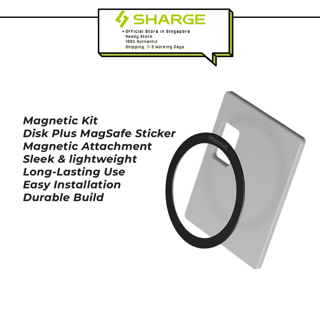 SHARGE Disk Plus MagS Sticker Mag-netic Ring Modular Mag-netic Pad for ...