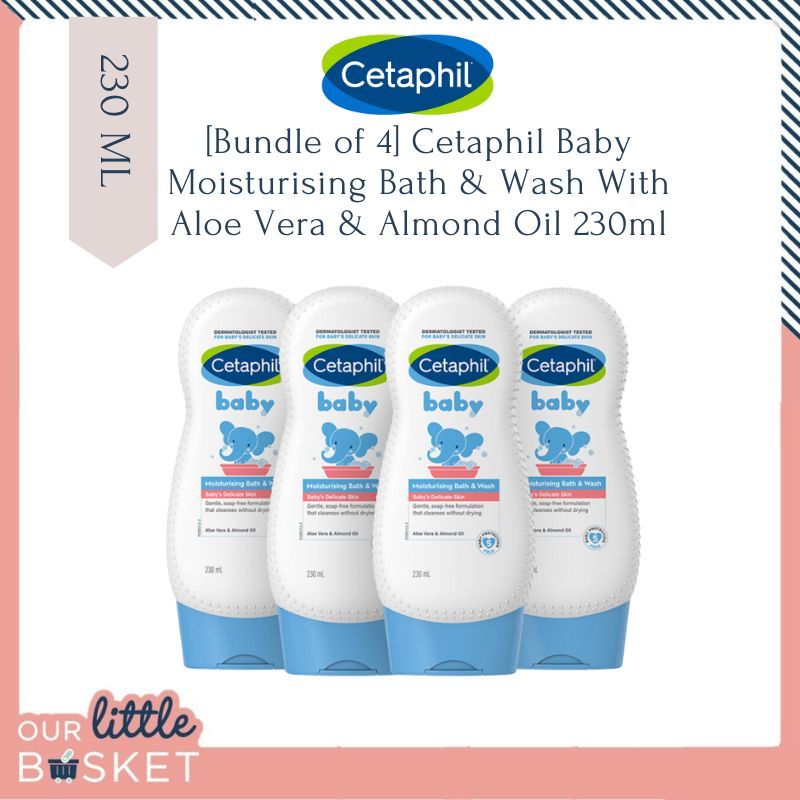 [Bundle of 4] Cetaphil Baby Moisturising Bath & Wash With Aloe Vera ...