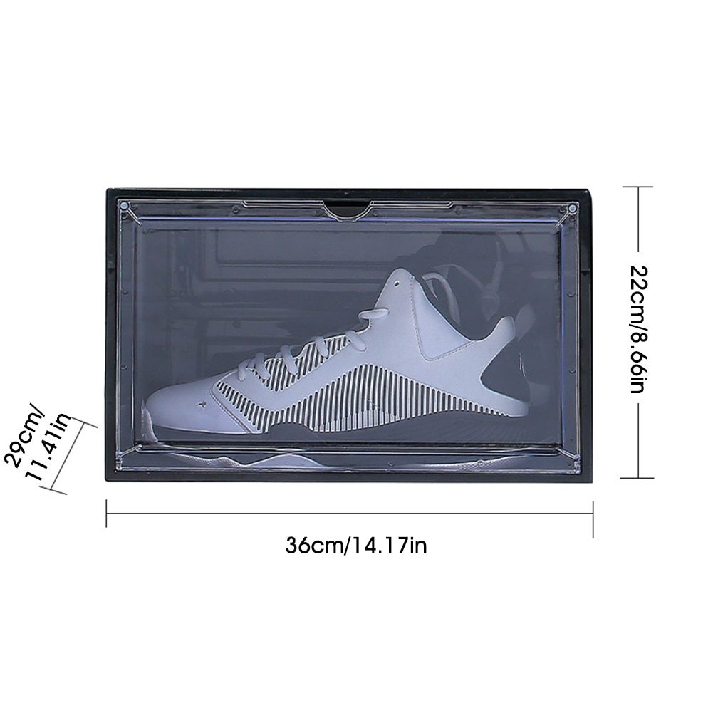 STAHMFOVER 3-Pack Clear Shoe Boxes Stackable Plastic Sneaker Box Container,  Magnetic Side Open Shoe Organizer and Shoes Storage Case, Full Transparent  Versatile Display Case for Hats/Models : Amazon.sg: Home