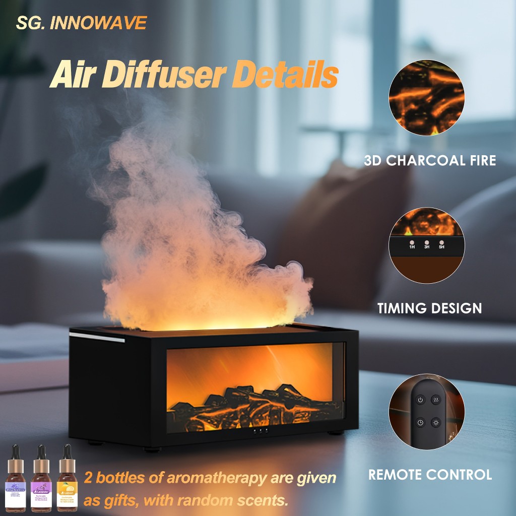 𝑰𝑵𝑵𝑶𝑾𝑨𝑹𝑬 Simulation 3D flame fireplace humidifier silent air ...